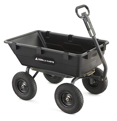 Gorilla Carts Heavy-Duty Poly Yard Dump Cart |...